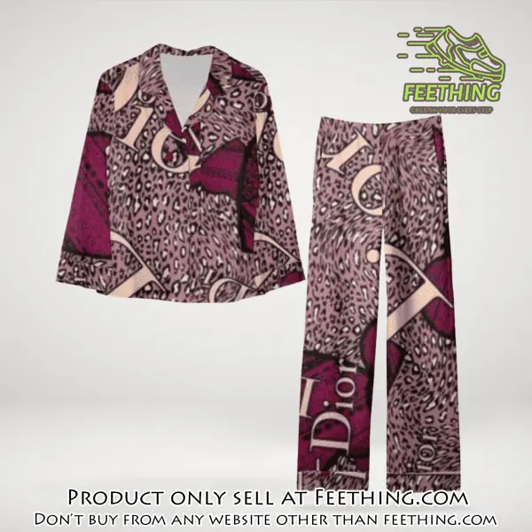 Trending luxury dior satin pajama set pjs1045 ft5925894